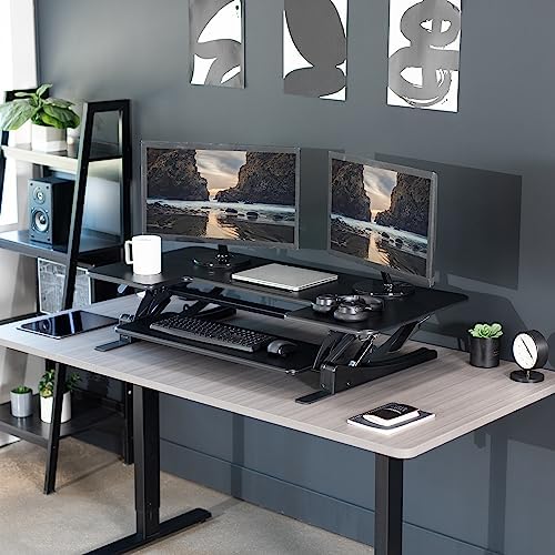 VIVO Black 48 in Standing Desk Converter, DESK-V048V - Image 2