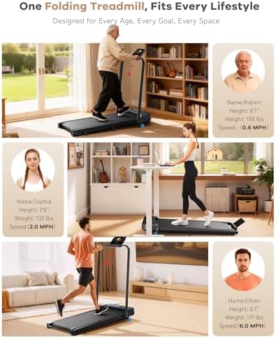 WELLFIT Incline Walking Pad with Handlebar, Foldable Under Desk Treadmill - Image 3