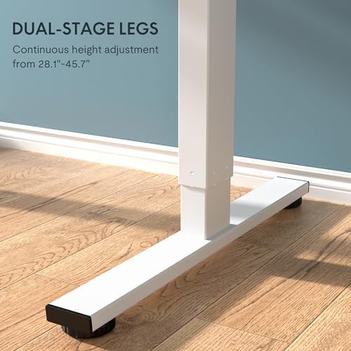 FLEXISPOT EN1 48"x30" One-Piece Standing Desk, Gray Wood - Image 6