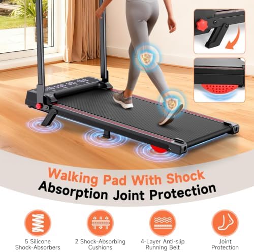 Walking Pad Treadmill for Home Small, 3-in-1 Walking Pad with Handle Bar, 9% Incline Under Desk Treadmill with 300lbs Capacity - Image 6