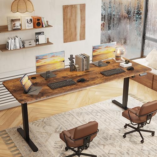 Monomi 86.6" Large Electric Standing Desk,Height Adjustable for Two-Person by MONOMI