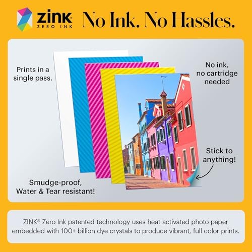 KODAK Printomatic Full-Color Instant Print Digital Camera, Zink 2x3" (5.1x7.5 cm) Sticky-Back Photo Paper, 5MP, Portable, Creative Fun Gift for Birthday, Christmas, Holiday, Green - Image 4