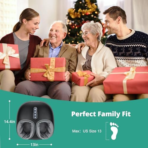 Medcursor Foot Massager with Heat - Shiatsu Feet Massage Machine Delivers Relief for Tired Muscles & Plantar, Deep Kneading Therapy, Multi-Level Settings for Home, Office Use, Size up to 13" - Image 2