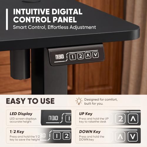 Furmax 55 Inches Electric Height Adjustable Standing Desk Home Office Desk - Image 6
