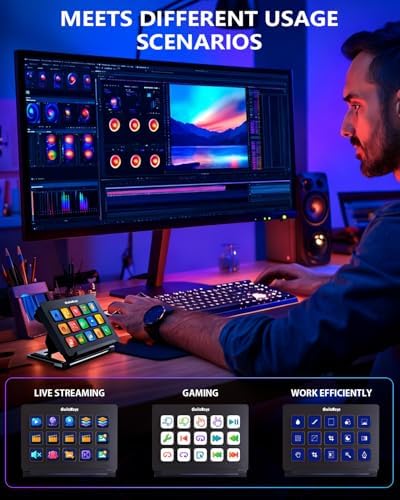 Stream Controller Deck with 15 Scissor Keys,Streamers Macro Keyboard - Image 5