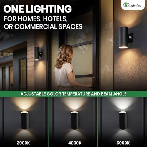 E2 LIGHTING 6 Pack LED Wall Mount Cylinder, Up & Down Outdoor Wall Sconce - Image 5