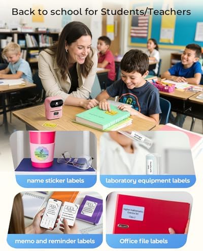 Phomemo M110 Label Printer, Portable Thermal Sticker Printer with Display - Image 4
