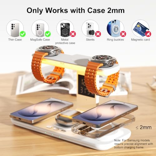 7 in 1 Wireless Charging Station for Samsung Galaxy Dual Watch Charger - Image 7