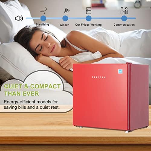 1.6 Cu' Mini Refrigerator, Small Refrigerator, Mini Fridge with Freezer, Compact Refrigerator, Red (FR 160 RED) - Image 5