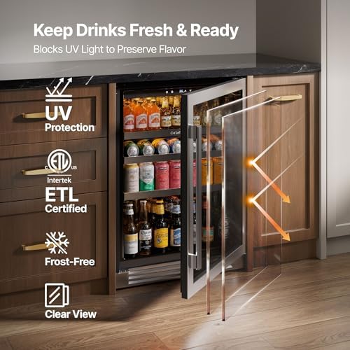 Ca'Lefort 48'' Beverage Refrigerator, 360 Can Beverage Fridge Under Counter - Image 3