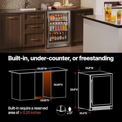 Ca'Lefort 48'' Beverage Refrigerator, 360 Can Beverage Fridge Under Counter - Image 5