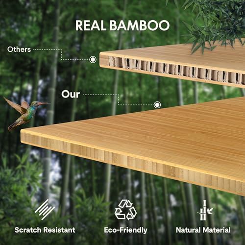 FLEXISPOT EN2 55"x28" Bamboo Electric Standing Desk with Power Strip - Image 5