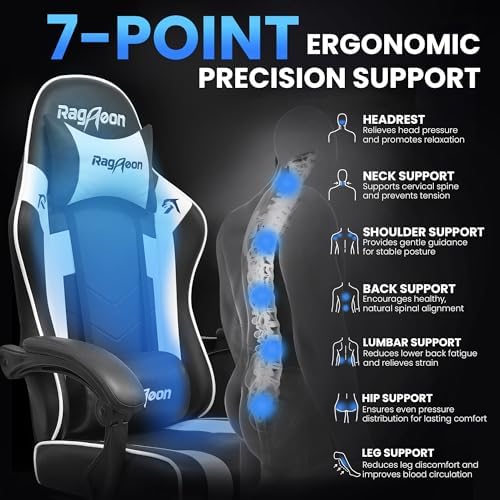 Gaming Chair for Adults Gamer Game Ergonomic PC Chair, 7-Point Support - Image 6