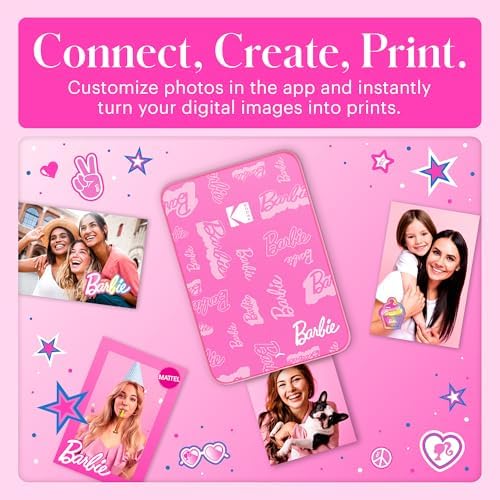 Kodak x Barbie Instant Smartphone Portable Photo Printer, Full Color, Wireless, Zink 2x3” (5.1x7.5 cm) Sticky-Back Photos, Print from iOS & Android Devices with Fun Editing App, Signature Style - Image 5