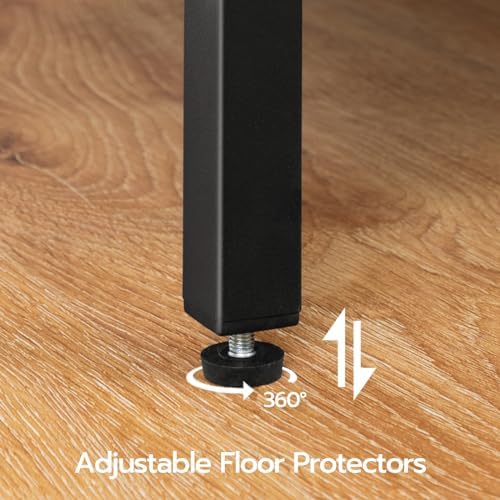 HOOBRO Computer Desk, 31.5 Inch Small Desk with Power Outlet, Writing Table with USB Charging Ports and 3 Hooks for Home Office, Bedroom, Easy to Assemble, Charcoal Gray and Black BC40UDN01 - Image 7