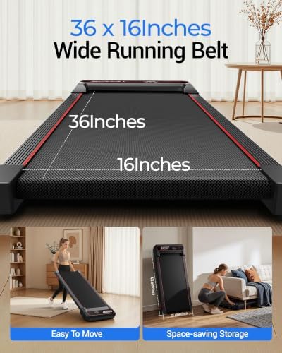 LONTEK 15% Incline Walking Vibration Pad Portable Under Desk Treadmills - Image 6