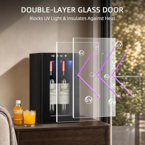 Antarctic Star Wine Cooler, 0.4 Cu. Ft. Portable Mini Wine fridge - Image 6