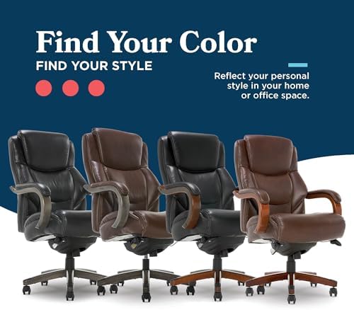 La-Z-Boy Big and Tall Executive Office Chair Lumbar Support, Leather Chair - Image 5