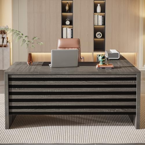 Tribesigns 62.2" L-Shaped Executive Desk with Mobile File Cabinet - Image 6