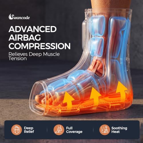 Air Compression Foot and Ankle Massager with Heat (Fit Size 5-8) - Image 3