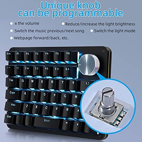Koolertron One-Handed 45-Key Programmable Macro Keypad, Red Switch - Image 4