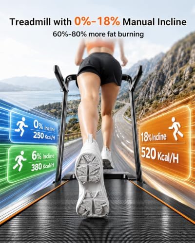 Walking Pad Treadmill with Incline 18%, Under Desk Treadmills for Home - Image 5