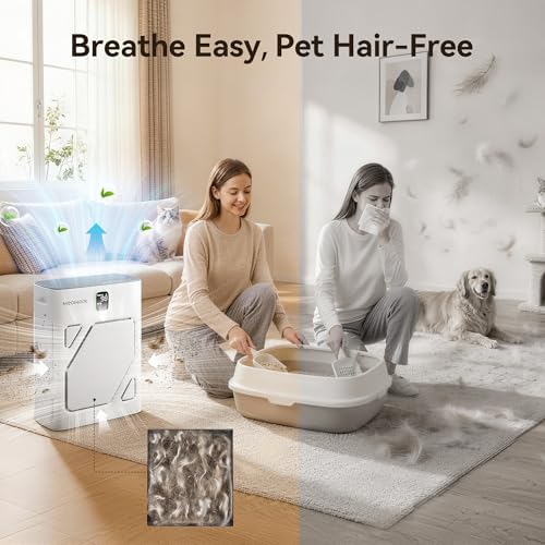Meowant Pet Air Purifier for Home, Dual-sided Intake Air Purifier - Image 2