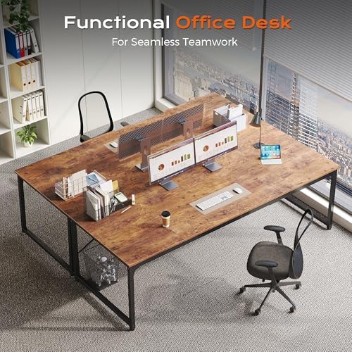 PRAISUN 78.7 X 29.5 Inch Computer Desk with Deeper Desktop - Image 4
