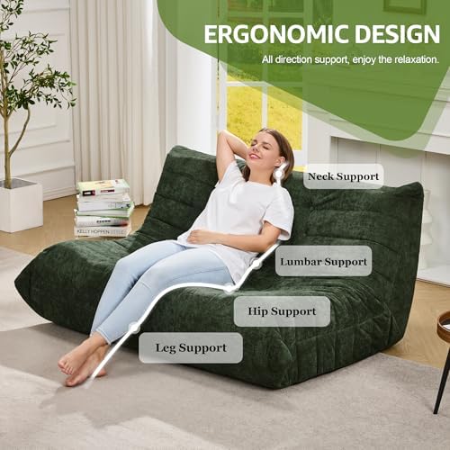 Hobestluk Large Bean Bag Chairs for Adults Fireside BeanBag Couch Togo Sofa - Image 5