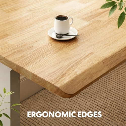 FLEXISPOT 63" WoodiX Solid Wood Executive Standing Desk with Drawer, Maple - Image 6