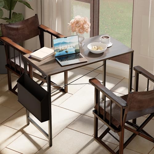 Pamray 32 Inch Computer Desk for Small Spaces with Storage Bag, Home Office Work Desk with Headphone Hook, Small Office Desk Study Writing Table - Image 2