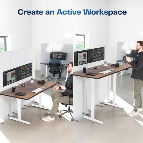 VIVO Rustic Vintage Brown 60 x 30 in Standing Desk, DESK-KIT-0W6N - Image 4