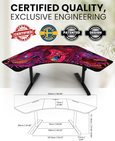 Arozzi Arena Angelo Gaming Desk Crawling Chaos - Image 6