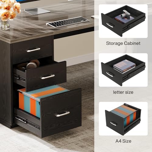 Tribesigns 85.8-Inch L-Shaped Executive Desk, Extra Large Home Office Desk - Image 6