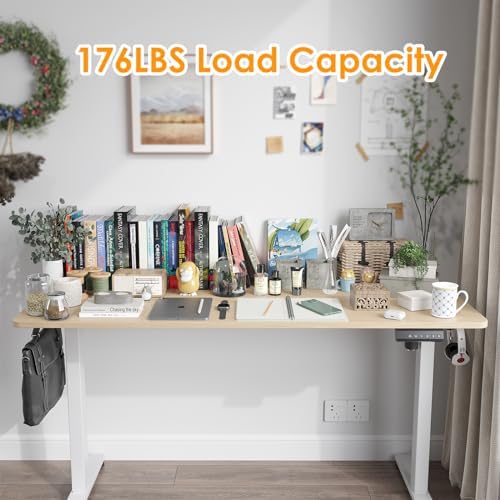 STARY Electric Standing Desk Adjustable Height Sit Stand Home Office Desk with Splice Board - Image 2