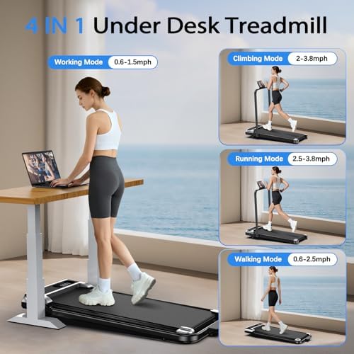 Walking Pad Treadmill for Home - 3.0HP Tread Mills with with 9% Incline, Compact Walk Pad Running MachineIndoor Foldable for Small Spaces Under Desk Office - Image 3