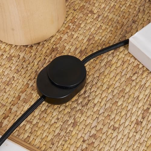 Brightech Ivy LED Table Lamp - Small 9” Bedside Reading Lamp, Modern Desk and Nightstand Light with Ambient Lighting for Bedroom, Living Room, Office - Frosted Glass Globe Lamp Shade, Wood - Image 6