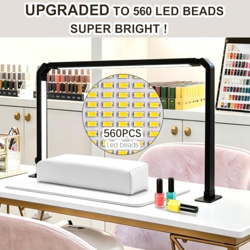 Half Moon Light for Nail Tech, 560 LEDs Professional Nail Desk Lamp - Image 2