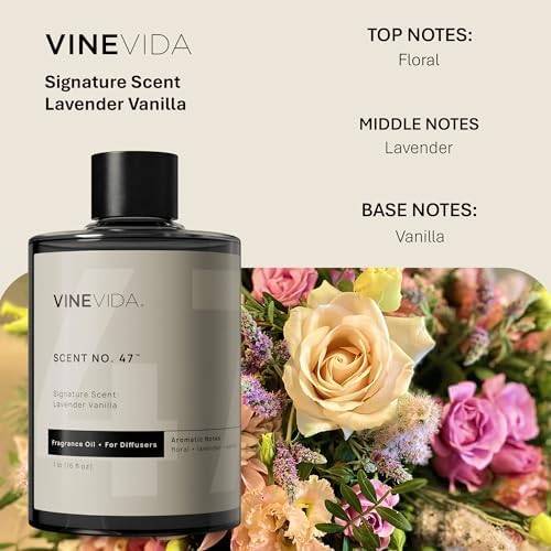 VINEVIDA [16 Fl Oz] Lavender Vanilla Fragrance Oil for Cold Air Diffusers, Essential Oils for Diffuser Oil Refill & Air Freshener Room Spray - Image 2