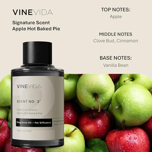 VINEVIDA [4 Fl Oz] Apple Hot Baked Pie Fragrance Oil for Cold Air Diffusers, Fall Essential Oils for Diffuser Oil Refill & Air Freshener Room Spray - Image 2