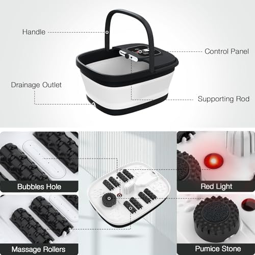HOSPAN Collapsible Foot Spa, Foot Bath Massager with Heat, Bubble & Massage - Image 6