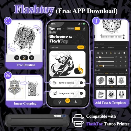 Portable Tattoo Stencil Printer, Bluetooth Thermal Transfer Printer - Image 5