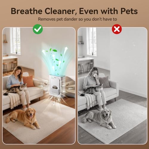 Meowant Air Purifiers for Home Pets, U-Shaped Air Inlet Pet Air Purifier - Image 2