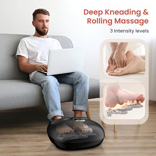 COMFIER 2026 Upgrade shiatsu Foot Massager for Neuropathy,Plantar Fasciitis with Heat,Remote Control,Pause Function, feet Massager with Compression,Vibration,Mothers Day Gift for Mom, Size 13 - Image 5