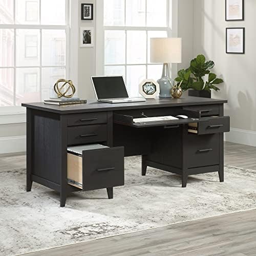 Sauder® Summit Station 66" W Executive Computer Desk, Raven Oak - Image 5