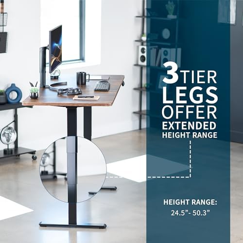 VIVO Rustic Vintage Brown 71 x 30 in Standing Desk, DESK-KIT-2B7N - Image 5
