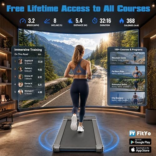 Walking Pad Treadmill 450 lb, Under Desk Treadmill, 12% Auto Incline - Image 3