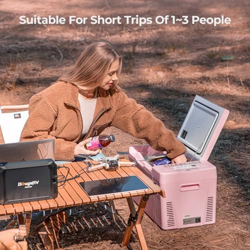 BougeRV 12v refrigerator 23 Quart, -8℉~50℉ Portable Freezer for Car, Pink - Image 5