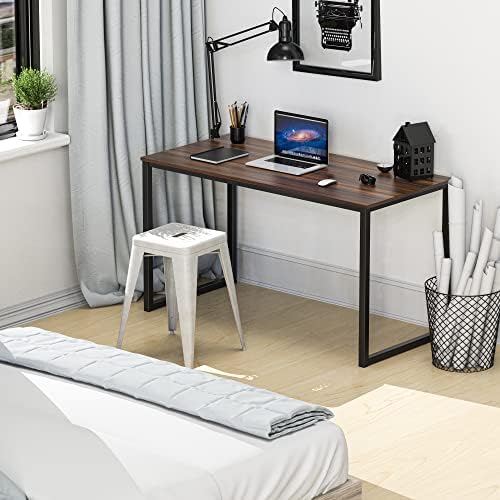 SHW Mission 40-Inch Home Office Computer Desk, Walnut - Image 2