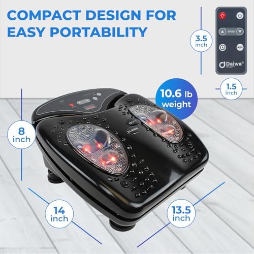 Daiwa Felicity Foot Vibe Pro Massager - Vibrating Electric Shiatsu Foot Massagers for Plantar Fasciitis Pain Relief Circulation Neuropathy - Calf Leg Feet Massage - Image 6
